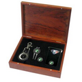 Rosewood Finish Gift Set-Watch, Divot, Money Clip, Ball Marker